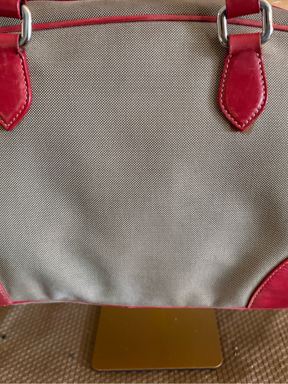 Prada Vintage Bowler Bag Jacquard and Leather Y2K - Picture 6 of 15